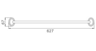 Полотенцедержатель Haiba HB1501 63см хром
